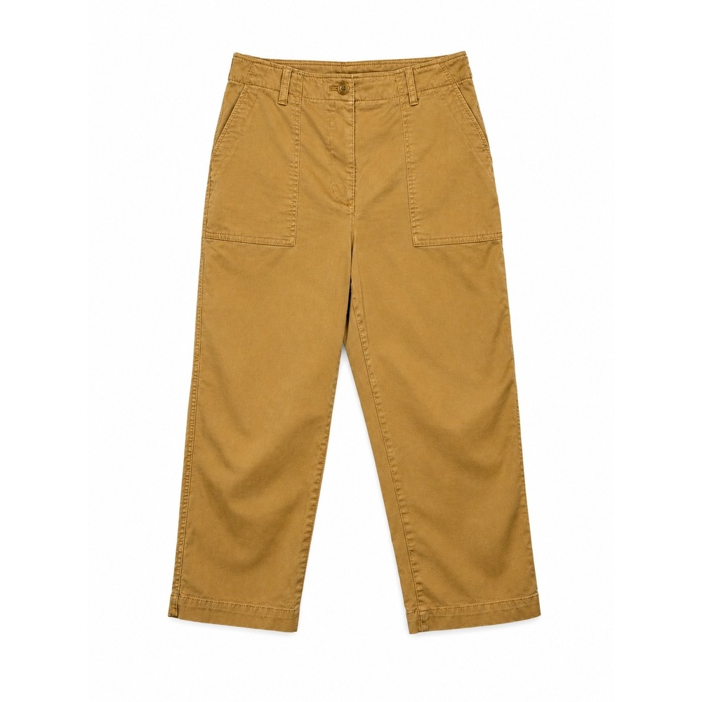 J.Crew Utility Pants Camel Tan Straight Leg Crop Chino Patch Pocket Women 31x22